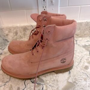 Pink Timberland Boots- NWOT